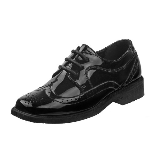 Josmo Boys Wingtip Oxford Lace Dress Shoes - Black Patent, 6 : Target