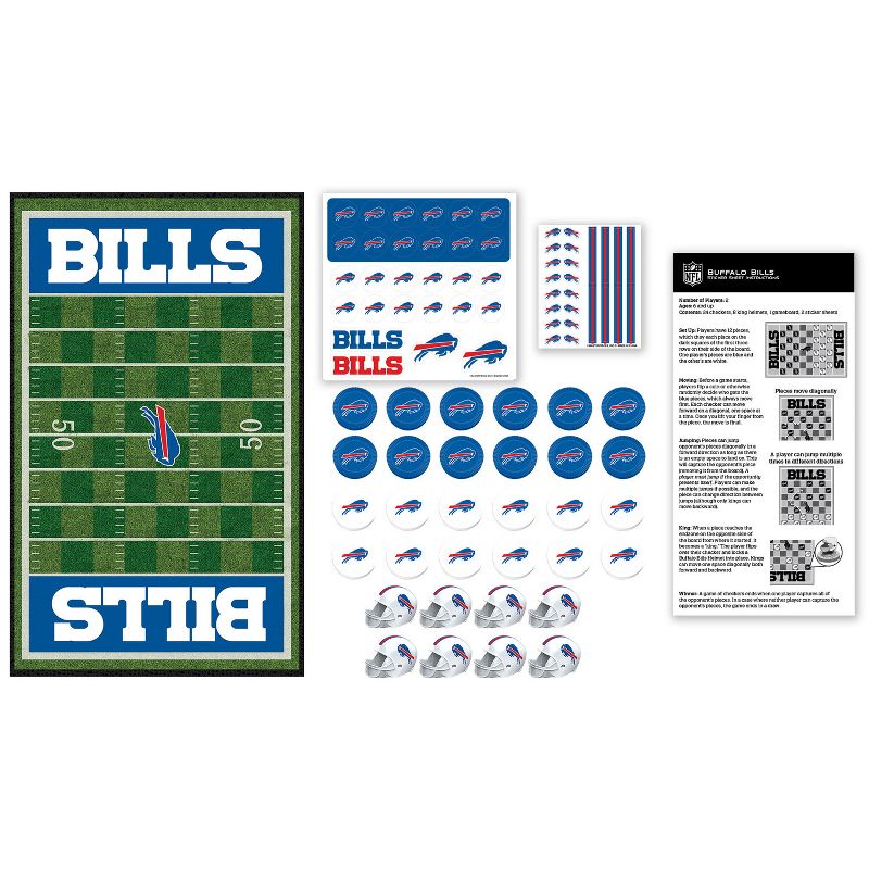 MasterPieces Officially licensed NFL Buffalo Bills Checkers Board Game for Families and Kids ages 6 and Up, 3 of 6