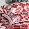 Christmas Duvet Cover Set - Red Checkered Christmas Tree Printed Xmas Decorations Duvet Covers, Soft and Breathable Christmas Bedding Set - 3 of 4