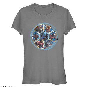Juniors Womens Marvel Avengers: Endgame Hero Wheel T-Shirt - 1 of 3