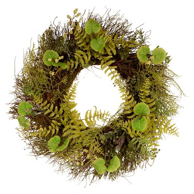 24" Fern and Lavender Door Wreath - National Tree Company