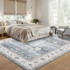 Modern Floral Accent Rug Machine Washable Area Rug for Living Room - 2 of 4
