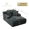 Dolonm 66" Deep-seated Armchair Recliner, Compressed Boneless Modern Sofa, Corduroy,No Assembly,for Living Room and Bedroom - 2 of 4