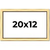 PosterPalooza | Simple Gold Picture Frame - UV Acrylic, Backing Board, Hanging Hardware Included - 2 of 4