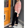 Women's Striped Crochet Sweater - Vine & Love - 3 of 4