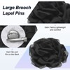 Unique Bargains Handmade Dainty Satin Fabric Big Peony Rose Flower Brooches Hair Clips 1 Pc - 2 of 4