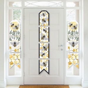 Big Dot of Happiness Little Bumblebee - Hanging Vertical Paper Door Banners - Bee Baby Shower or Birthday Party Wall Decoration Kit Indoor Door Decor - 1 of 4