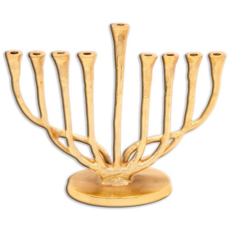 Classic Touch Gold Brass Menorah, 2 of 4