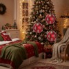 SEVOBAL Tree Ornaments 4PCS Set 4.7" Christmas Glass Ball Ornaments Holiday Decor for Xmas Tree Hanging Party Supplies, Red, 4.7"*4.7"*4.7" - 4 of 4