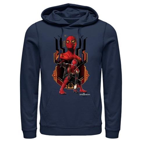 Men's Marvel Spider-man: No Way Home Integrated Suit Pull Over Hoodie -  Navy Blue - Small : Target