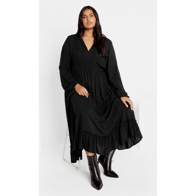Women's Plus Size Alena Maxi Dress - black | CITY CHIC