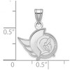 Black Bow Jewelry 10k White Gold Ottawa Senators NHL Small Pendant - 2 of 3