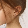 Girls' Tiny Mother of Pearl Heart Gold Plated Sterling Silver Earrings - In Season Jewelry - 3 of 4