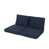 Christopher Knight Home Hopewell 2-Piece Outdoor Water Resistant Fabric Loveseat Cushions - 2 of 4