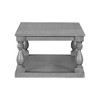 Sapphtopaz Retro Modern Coffee Table with Vase Column Legs, Pine Veneer Center Table with Vase Column Legs, Vintage Living Room Table - 4 of 4