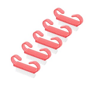 Unique Bargains Durable Transparent Nail Cleaning Brush for Cleaning Fingernails Small 5Pcs - 1 of 4
