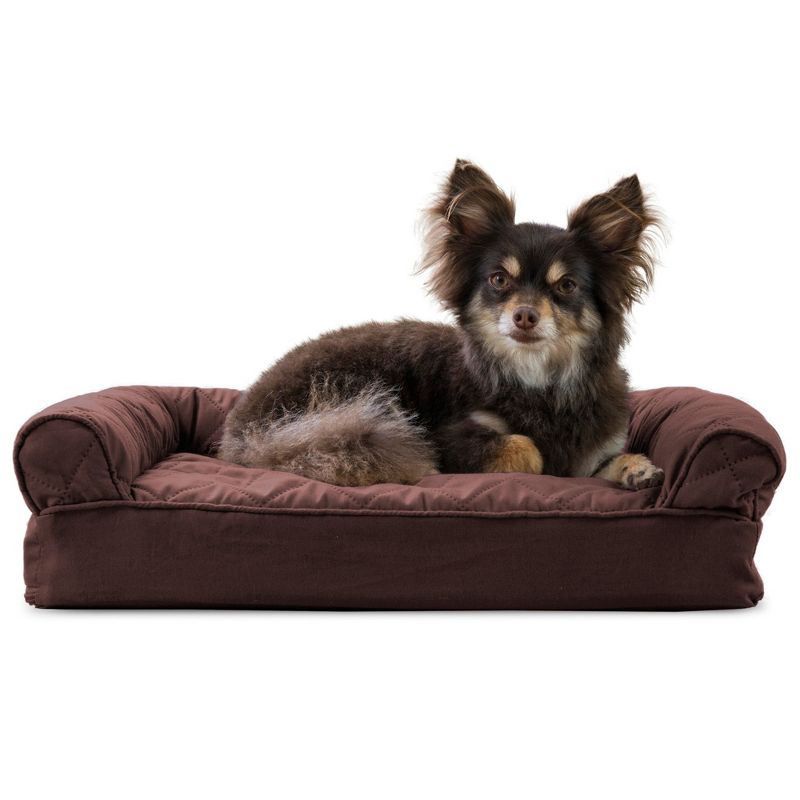 FurHaven Quilted Memory Top Sofa Pet Bed for Dogs & Cats, 1 of 4