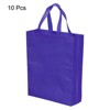 Unique Bargains Reusable Vertical Style Non-Woven Grocery Gift Tote Bag for Travel Storage 10 Pcs - 3 of 4