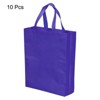 Unique Bargains Reusable Vertical Style Non-Woven Grocery Gift Tote Bag for Travel Storage 10 Pcs - image 3 of 4