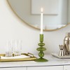 Glass Taper Candle Holder - Modern Decorative Candlestick for Home, Office, Bedroom & Living Room - Elegant Tall Contemporary Accent Decor - 2 of 4