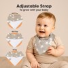 8pk Organic Baby Bandana Bibs, Baby Drool Bibs for Baby Boy, Girl, Baby Bibs for Infant, Newborn - 3 of 4