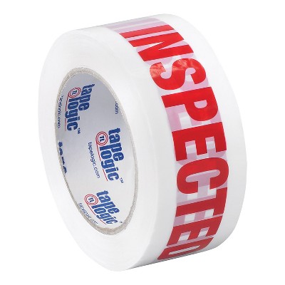 Tape Logic Pre-Printed Carton Sealing Tape "Inspected" 2.2 Mil 2" x 110 yds. Red T902P146PK