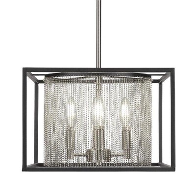 Toltec Lighting Cadina 4 - Light Pendant in  Matte Black/Brushed Nickel
