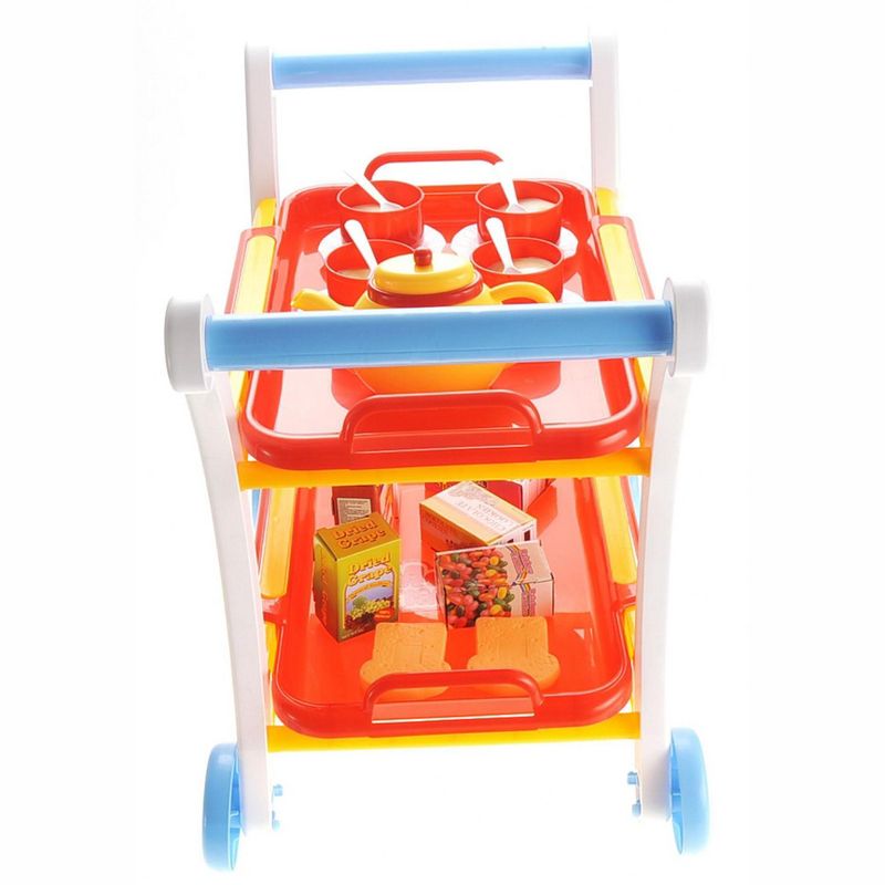Link Little Chef Afternoon Tea Time Trolley Cart Pretend Play Set For Tea Party, 3 of 12