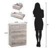 Karl Home 6-Drawer Gray Particle Board 25.98in. W Chest of Drawer - 3 of 4