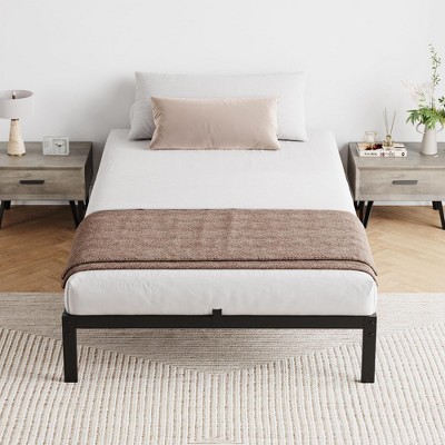 Twin Bed Frame, 6 Inch Heavy Duty Metal Twin Size Platform Bed Frame with Steel Slat Support