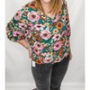 Women's Floral 3/4 Sleeve Blouse - Hailey & Co - 4 of 4