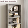 Industrial Bookshelf, Display Storage Shelves, 71.4in Tall Farmhouse Bookcases, Wooden 6 Shelf Bookshelvels for Bedroom, Living Room, Home Office - 3 of 4