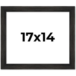 PosterPalooza | 17x14 Wide Barnwood Picture Frame, UV Acrylic, 6 Finishes - Grey, Brown, White, and Black - 1 of 4