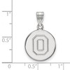 Black Bow Jewelry 14k White Gold Ohio State Buckeyes NCAA Medium Pendant - 2 of 3