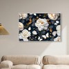 Art Remedy Navy Elegance Floral Elegant realistic Floral Wall Art Framed - 2 of 4