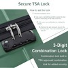 Lyngins Expandable 28 Inch ABS Hard Shell Luggage, Checked Suitcase/Away Luggage, TSA Approved 3-Dial Lock, Quiet Double Universal Wheels - 3 of 4