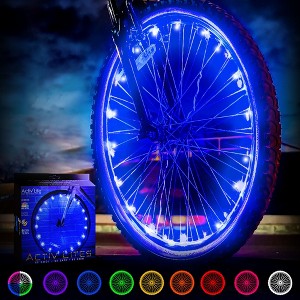 Activ Life Bike Lights, Best Basket Stuffers for Boys & Teen Gifts; with Battery Included - 1 Tire Pack, Blue - 1 of 4