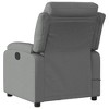 vidaXL Massage Recliner Chair Dark Gray Fabric - 4 of 4
