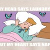 Women's - Disney - Head Says Laundry, Heart Says Nap Oversized Graphic T-Shirt - 2 of 4