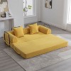 KTMBDW Sleeper Sofa Bed, Corduroy Folding Mattress Couch with Fixed-Shape Frame, Floor Sofa Lounge Couch for Living Room Bedroom - 2 of 4