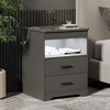 Fredees LED Nightstand with Charging Station, Auto Sensor 3-Color Dimmable Nightstand for Bedroom - 4 of 4