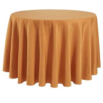 RCZ Décor Elegant Round Table Cloth - Made With High Quality Polyester Material, Beautiful Gold Tablecloth With Durable Seams
