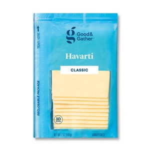 Havarti Deli Sliced Cheese - 7oz/10 slices - Good & Gather™ - 1 of 3