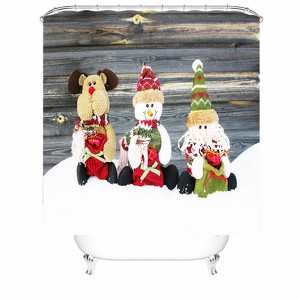 Dolls In The Snow Shower Curtains for Bathroom Waterproof Fabric Bath Curtain Durable Soft Stylish Bathroom Decor 72x72 Inch - 1 of 1