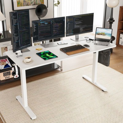 NicBex Standing Writing Desk Adjustable Height Sit Stand Home Office Desk with Splice Board for Living Room, Office