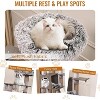 Acekool 67" Cat Tree & Litter Box Enclosure - 2-in-1 with Scratching Posts - 3 of 4