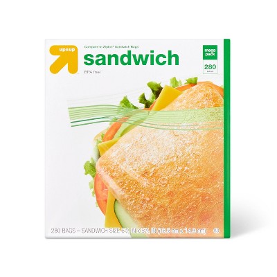 Double Zipper Sandwich Storage Bag, 100 sandwich size bags at