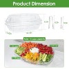 KTMBDW Chilled Serving Tray for Parties-15" Ice Chilled Party Platter w/Lid & Dip Holder - Functional Cold Dish w/ 4 Compartments for Fruits, Veggies - 4 of 4
