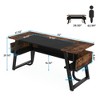 Resenkos Computer Desk, Office Desk, Study Desk,63" Executive Desk Computer Office Desk with Storage Shelf,Rustic Brown & Black - 2 of 4
