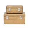 HomeRoots Set Of Two Brown Solid Wood Jewelry Boxes - 4 of 4